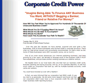Tablet Screenshot of corporatecreditpower.com